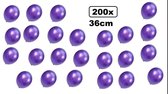 200x Super kwaliteit ballonnen metallic paars