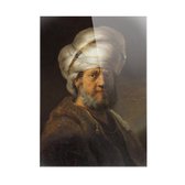 Man in oosterse kleding | Rembrandt van Rijn | 1635 | Canvasdoek | Wanddecoratie | 20CM x 30CM | Schilderij | Oude meesters | Foto op canvas