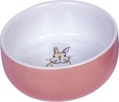 Nobby keramische eetbak konijn roze/wit
