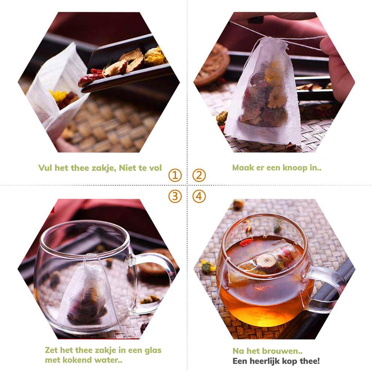 Losse Thee Starter Set met Theefilters papier - Melanges | Theeselectie