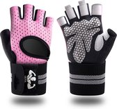DURA Fitness Gloves - Dames Fitness handschoenen - Gewichthefhandschoenen - Sporthandschoenen - Fit Sport - Roze - M