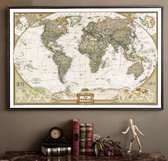 Vintage wereldkaart – Poster – Zonder lijst – 72x47 cm