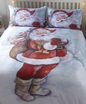 Kerst dekbedovertrek Father Christmas - Kerstman - 2 persoons met 2 kussenslopen - Sinterklaas cadeau