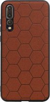 Hexagon Hard Case voor Huawei P20 Pro Bruin