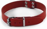 Nobby Halsband - Hond - Leer - 65 cm - Halsmaat 50 tot 57 cm - Rood