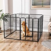 Transformeerbare Hondenren - Dieromheining van 100 cm Hoog en 210 cm Diagonaal - Zwart