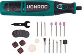 Bol.com VONROC Accu Multitool – Roterend – 8V – Incl. 24 accessoires oplader & opbergtas aanbieding