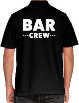 Bar crew / personeel tekst polo shirt zwart voor heren L