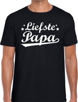 Liefste papa cadeau t-shirt zwart heren XL