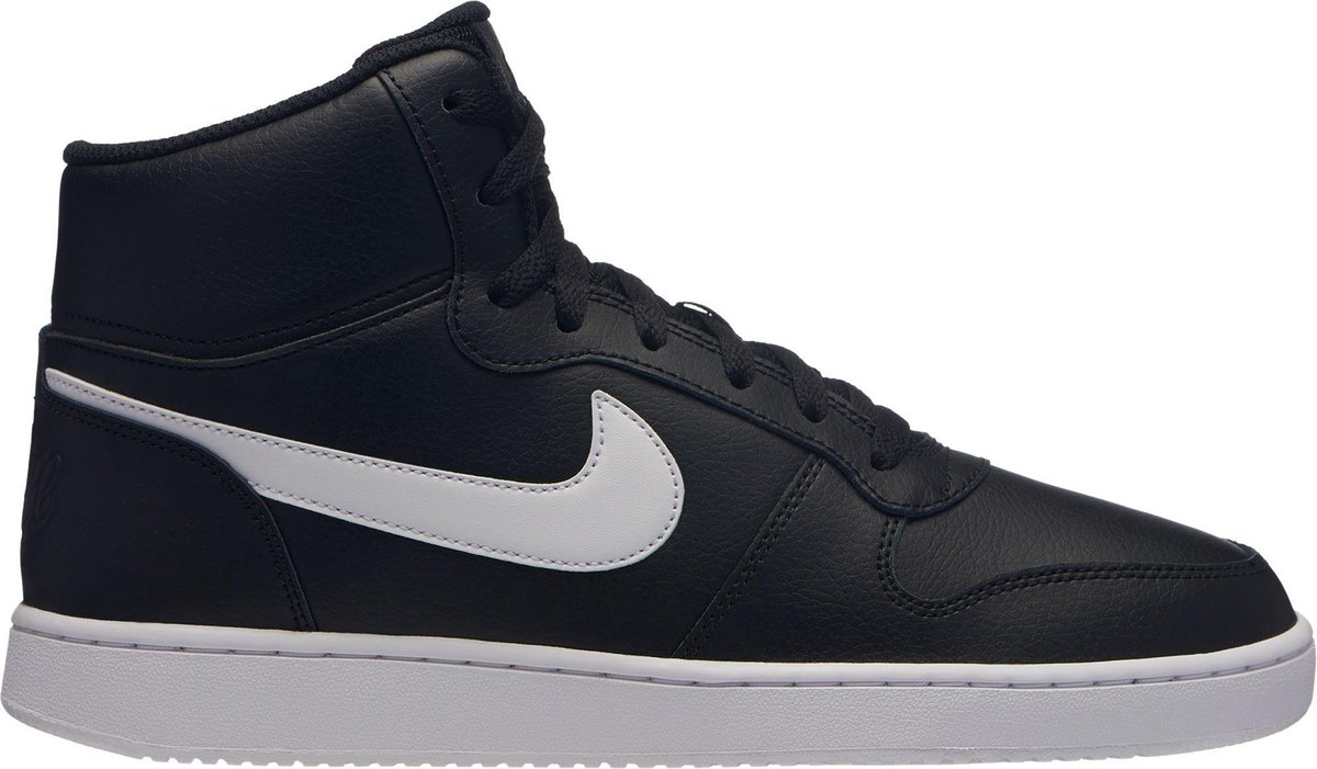 Nike Ebernon Mid Heren Sneakers Black/White - Schoenen.nl