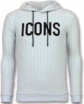 Striped Hoodie Heren - ICONS Hoodie Mannen - Zwart