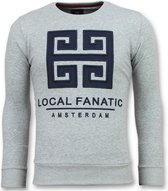 Greek Border - Leuke Sweater Mannen - 6350G - Grijs