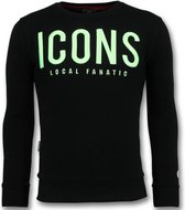 ICONS - Leuke Sweater Mannen - 6349Z - Zwart