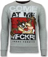 MFCKR Trui - Cartoon Heren Sweater - Truien Mannen - Grijs