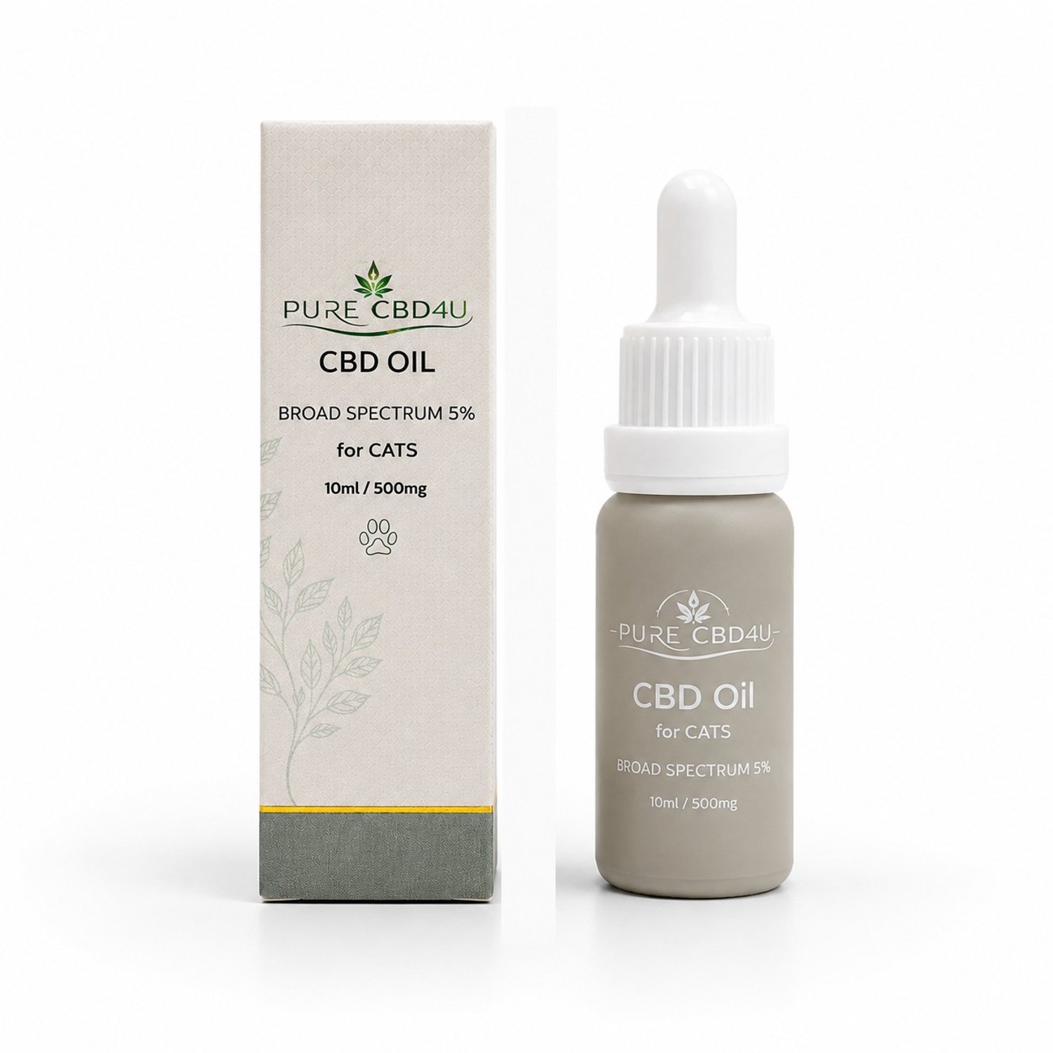 PureCBD4U CBD Olie voor Katten 5% – 500 mg CBD – Met Zalmolie – 10 ml