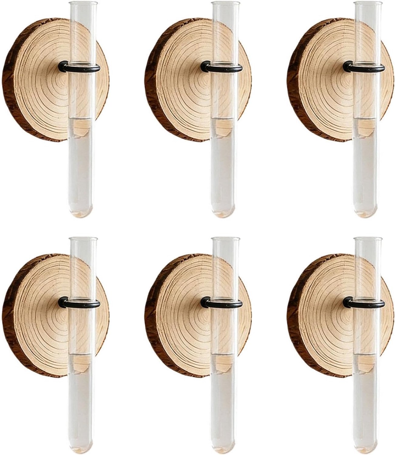 Stekstation 6 Stuks Houten Wandgemonteerde Stekkenrek