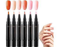 6 Kleuren - Nagellakpen - Nail Art Pennen - Multikleur gel nagellak pen set - Graffiti Stiften voor Nail Art - Nagelbenodigdheden - Geschikt voor doe-het-zelf nagelkunst, nagelkunst thuis, nagelkunstbeginners en nagelkunstliefhebbers - Stijl 2