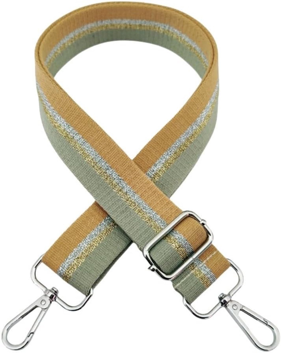 Verstelbare Schouderriem voor Tassen, Universele Tasriem van 72-130 cm, Ideaal voor DIY Handtassen en Boho Stijl, Geel/Groen
