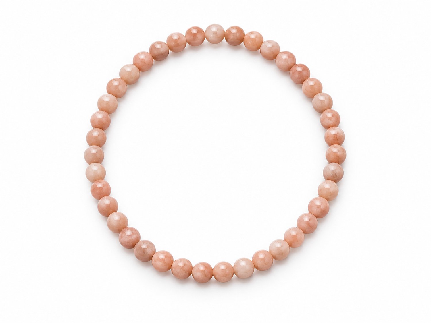 Roze Maansteen Armband – 4 mm Edelsteen Kralen – Diameter 17 cm – Natuurlijke Edelsteen Armband – Rust & Intuïtie – Roze maansteen – Maansteen armband – Armband voor vrouwen – Maansteen sieraden