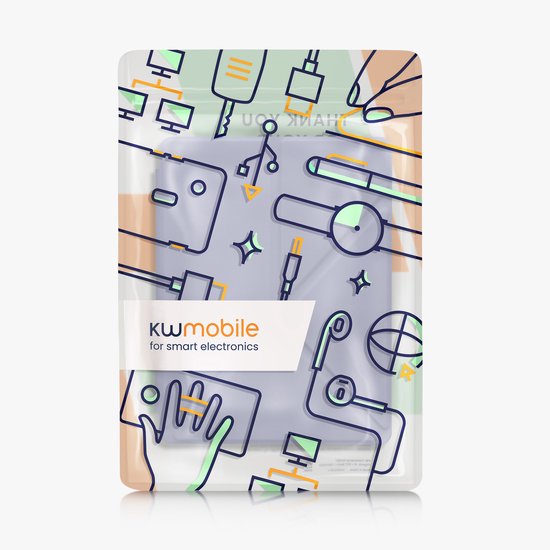 kwmobile e-reader hoesje geschikt voor Kobo Aura H2O Edition 2 hoes - Ereader flip case met standaard - E reader cover van kunstleer - In lavendel — afbeelding 3