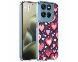 Smartphonica Geschikt voor Motorola Moto G67 Telefoonhoesje met Liefdes Love opdruk - Draadloos op te laden - Shockproof Siliconen TPU Strong Case - Sterk Schokbestendig Telefoonhoesje geschikt voor Motorola Moto G67