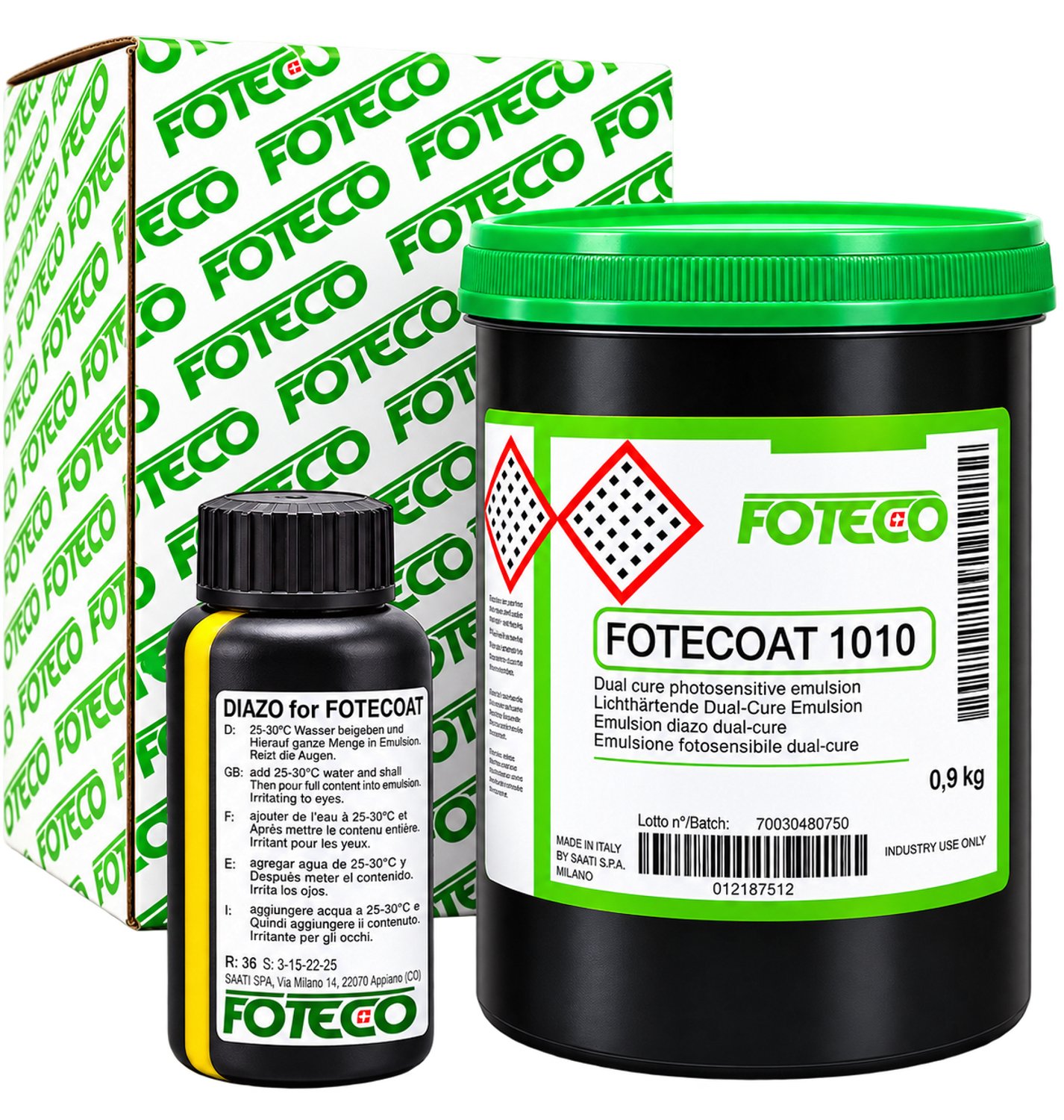 FOTEC Fotecoat 1010 Zeefdruk Emulsie 1 kg – Snelle Dual Cure Foto-emulsie – Voor Plastisol, Solvent, Waterbasis & UV – Fijne Details