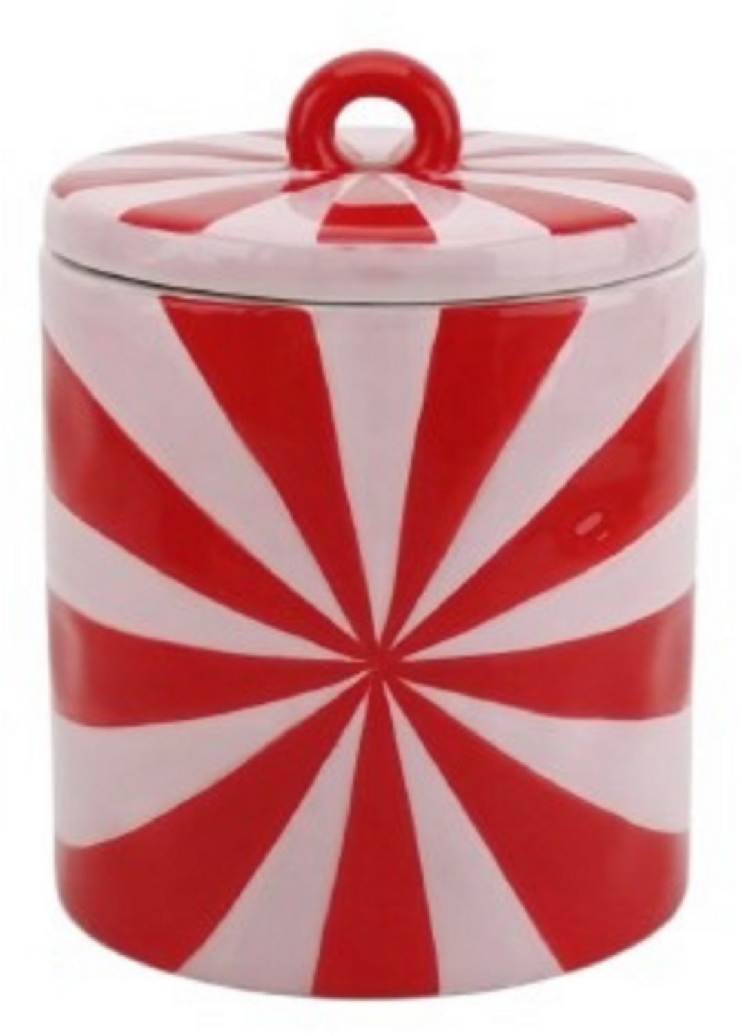 Voorraadpot - Swirl - Rood/Roze - 11X11X14,5Cm