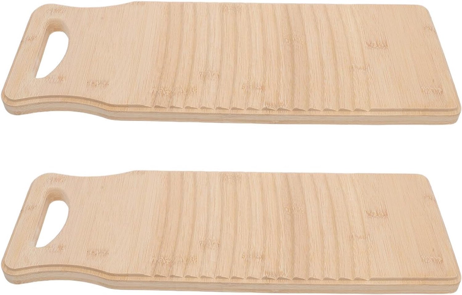 2 Stuks Natuurlijke Bamboe Wasplank voor Handwas Antislip Geribbelde Wasbord voor Efficiënte Kledingreiniging Duurzaam Schoonmaakbord voor Wasgoed in Badkamer Reizen