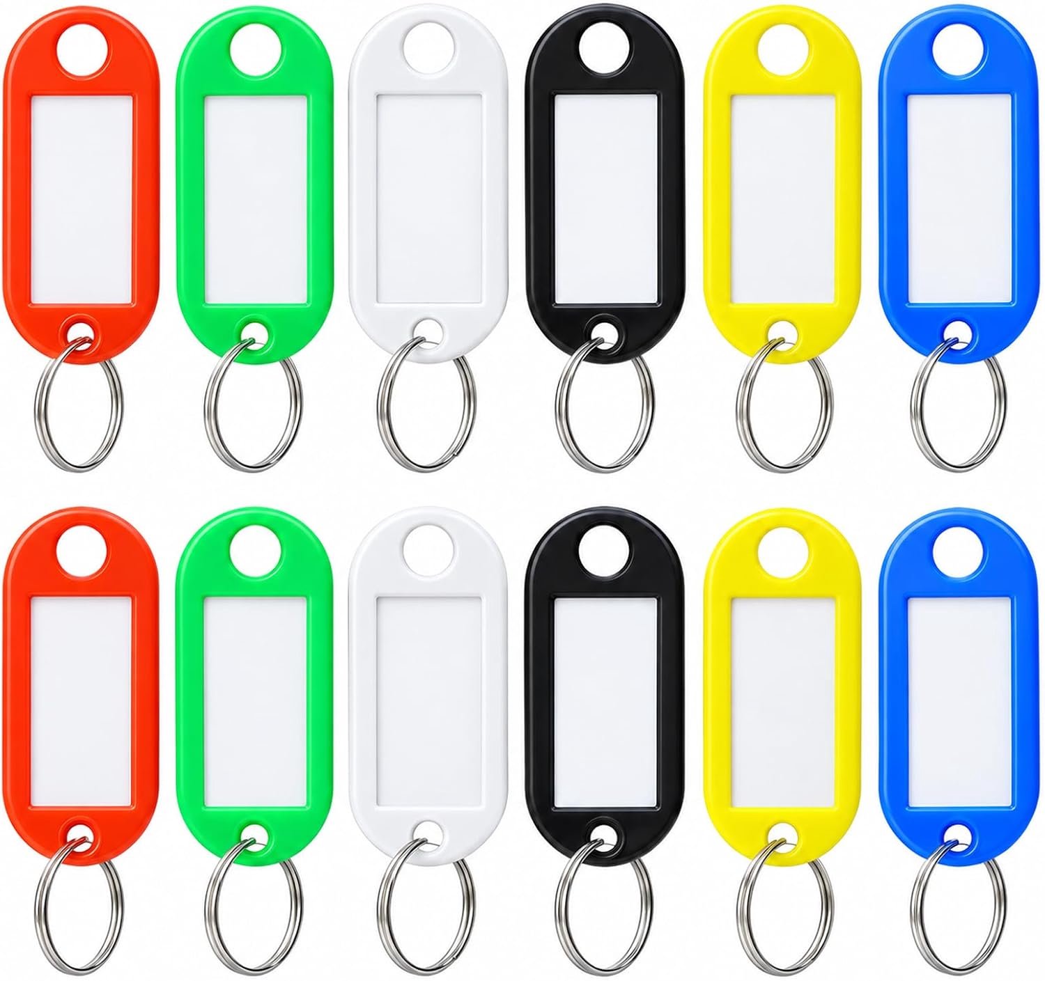24 stuks sleutelhangers, sleutelhangers met 6 kleuren, sleutelhouder gebruikt voor bagage, dierennamen