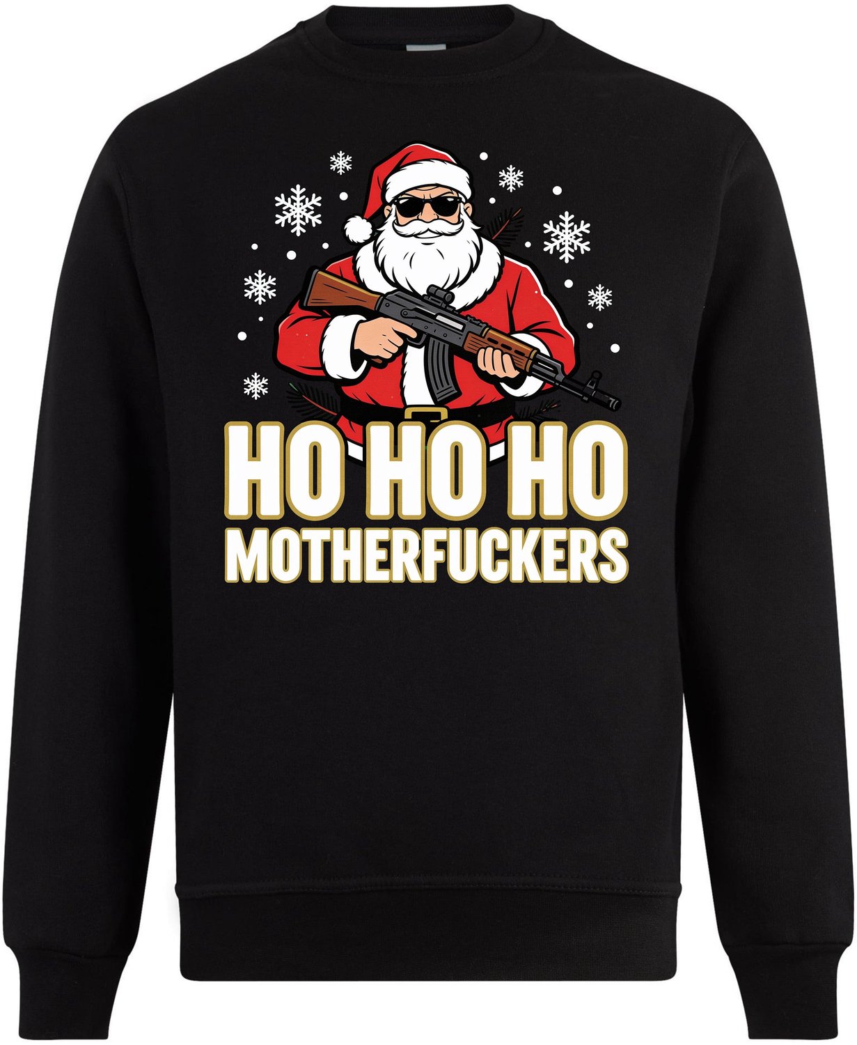 Ho Ho Ho Kersttrui - Dames Heren - Stoere Kerstman - Unisex - Kerst Cadeau - Grappig - Foute Kersttrui - Maat S