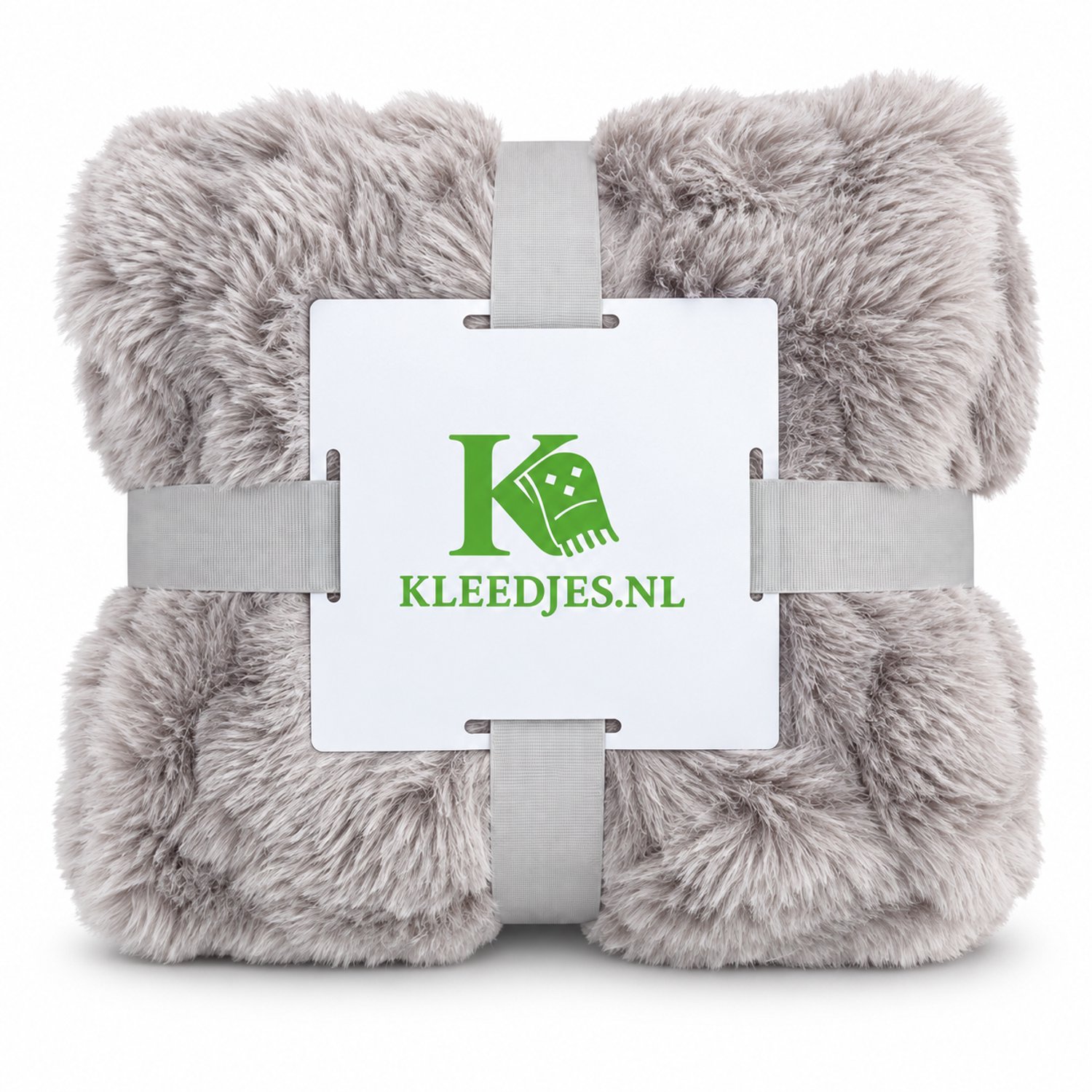 Kleedjes.nl Signature 730 Fleece Deken 160x200 cm – 730 GSM Extra Dik – Luxe Zwaar & Ultra Zacht – Voor Bank en Bed - Lichtgrijs