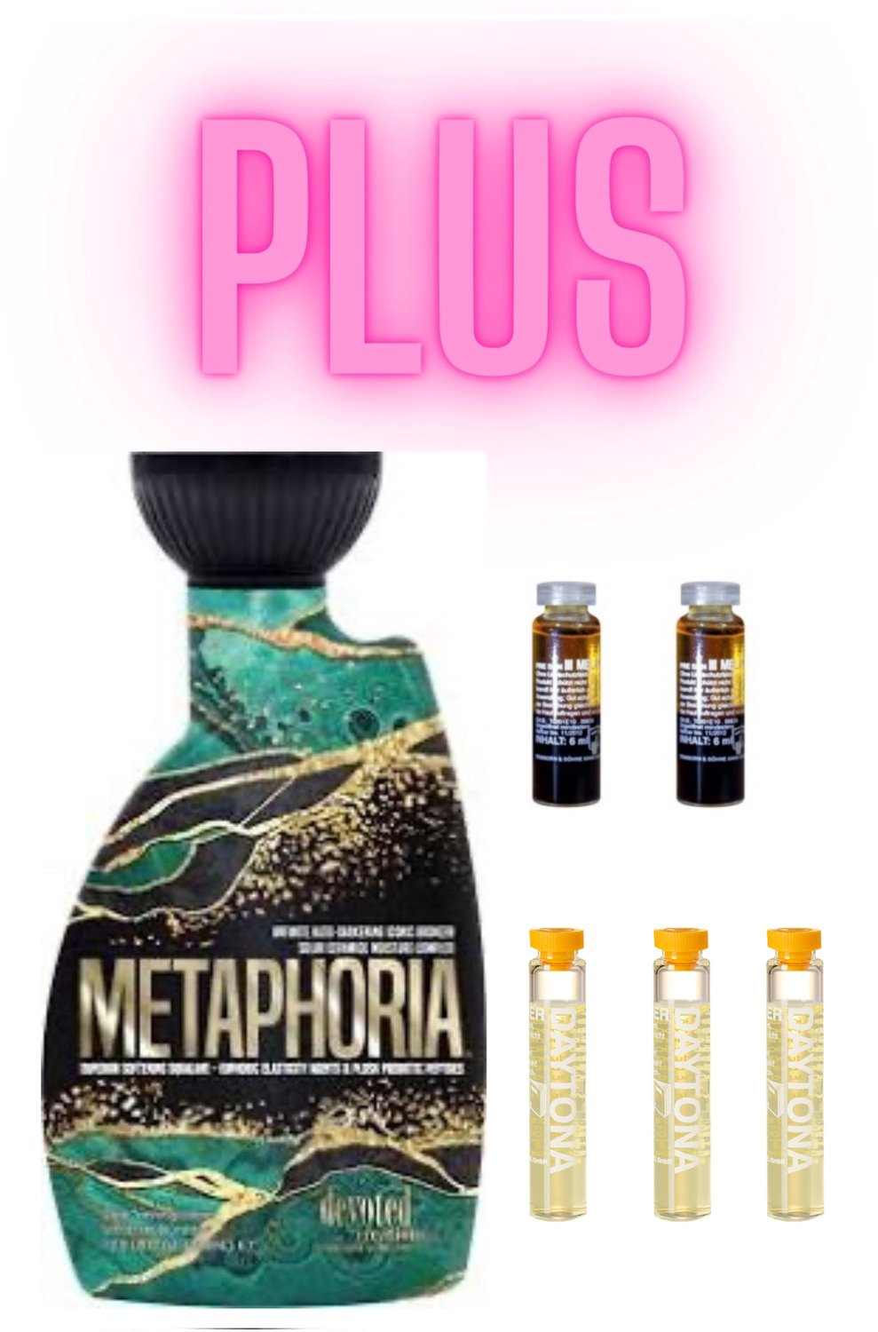 Devoted Creations Metaphoria 400 ml PLUS Daytona 2x Premium Power 6 ml & 3x Pre Sun Ampul 2 ml