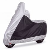 Maxxcovers - Scooterhoes met Windscherm Waterdicht - Universele Hoes voor Buiten - Ook voor Vespa Sprint Scooter - Maat M - Zwart