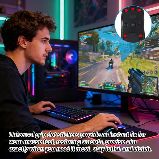 40 Stuks Muizenvoetjes voor Soepel Glijden tijdens Gamers en Kantoorwerk, Rood, 0.8mm Dikte — afbeelding 2