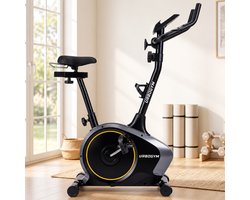 URBOGYM ARGO YELLOW Hometrainer - Magnetische Fitnessfiets - 8 Weerstandsniveaus - Vliegwiel 6 kg - Max. 130 kg - Geel