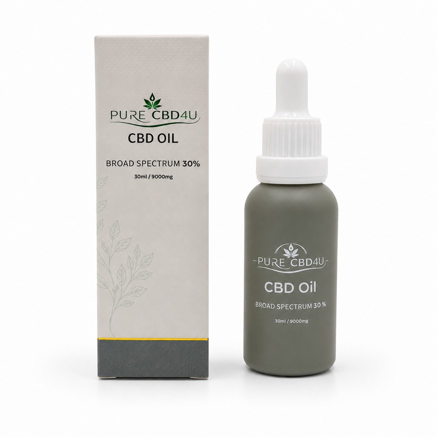 PureCBD4U CBD Olie 30% – Broad Spectrum – 0% THC – 9000 mg CBD – 30 ml