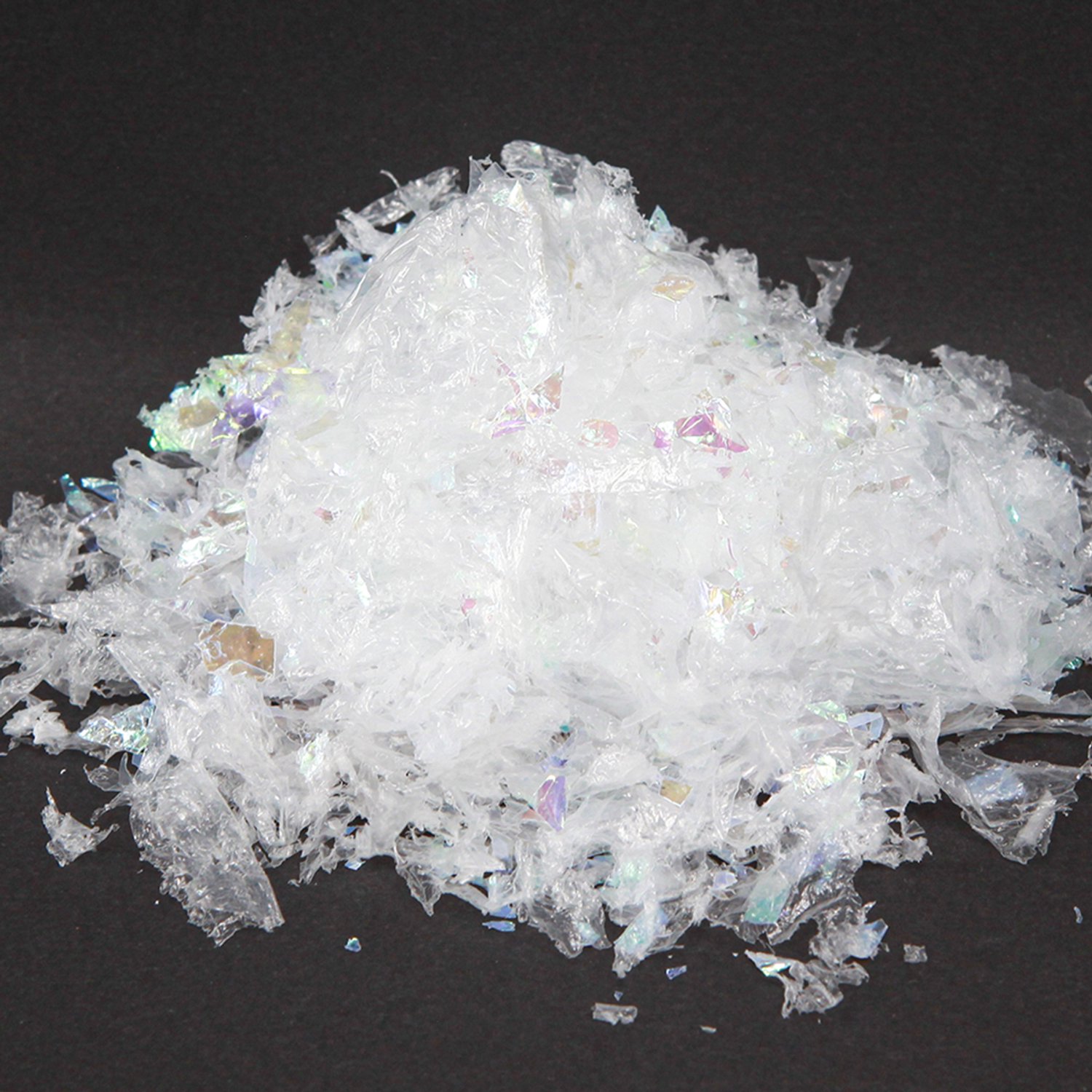 Decoratieve sneeuw fijne sneeuwwitte sneeuwvlokken iriserend 2,5L×2 st