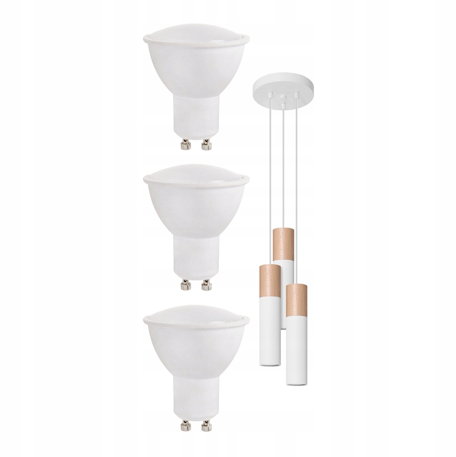 LUMILO BLOKO 3 hanglamp wit hout GU10 LED - Stijlvolle verlichting