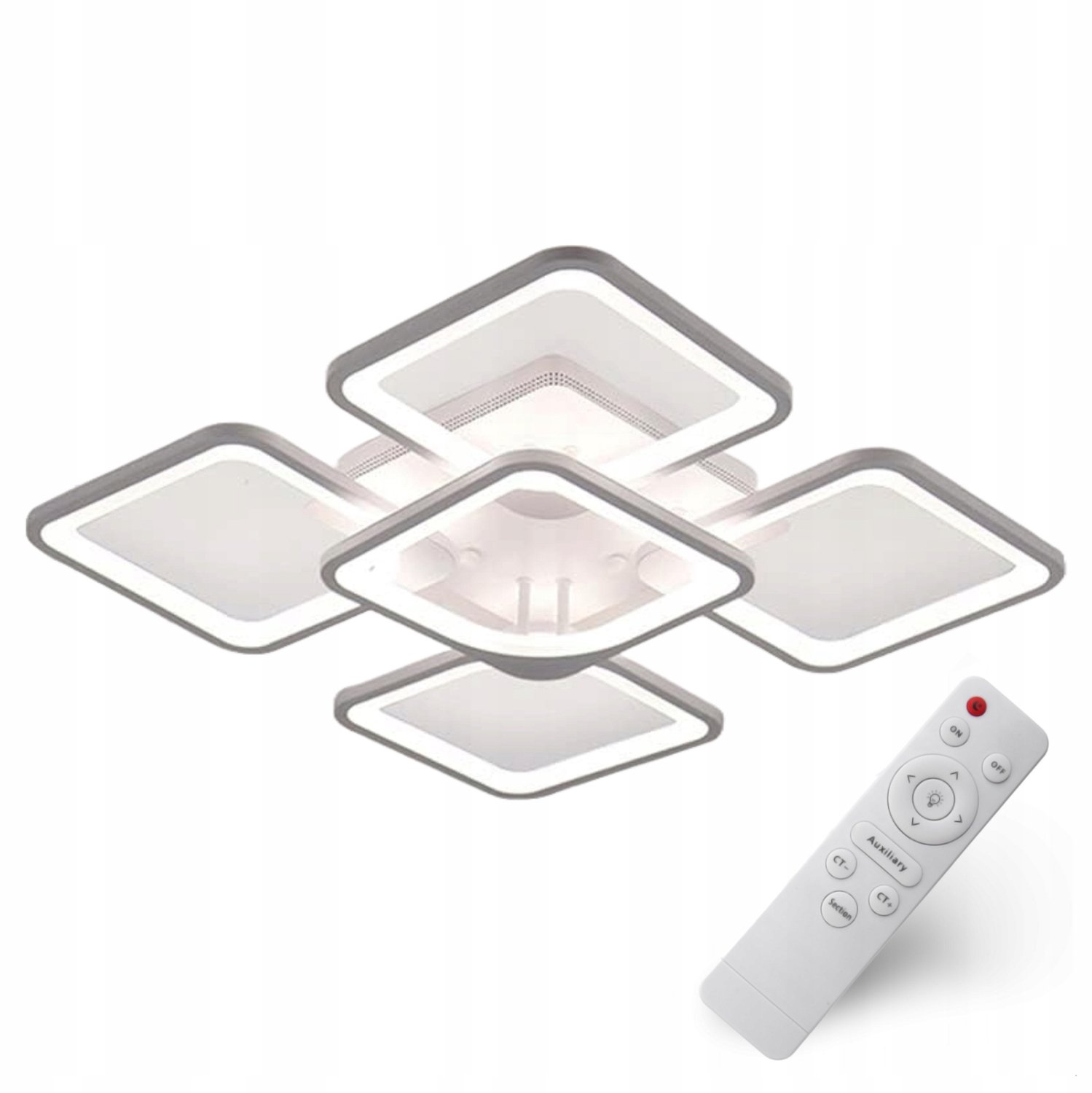 Moderne Plafondlamp LED Wit 55cm met Afstandsbediening - Verstelbaar
