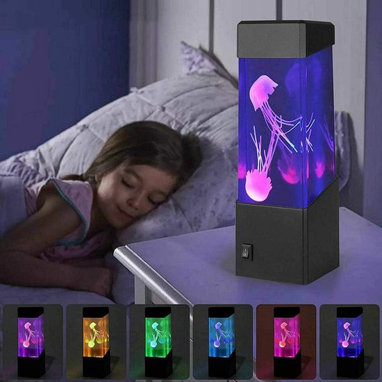 Kwallenlamp - Kleur Veranderende Sfeerlamp - USB Kwallen Lavalamp - Nachtlampje Voor Desktop - Ideaal Voor Kinderen — afbeelding 3