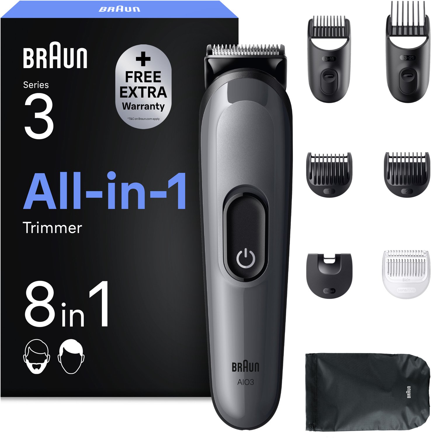Braun All-in-One Style Kit Series 3 AIO3540 – Baardtrimmer en Tondeuse in 1 bij Bol.com