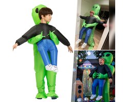 Buitenaards Wezen-Kostuum - Alienkostuums Voor Kinderen - Halloweenkostuums - Opblaasbaar Alienkostuum - Met Ingebouwde Ventilator