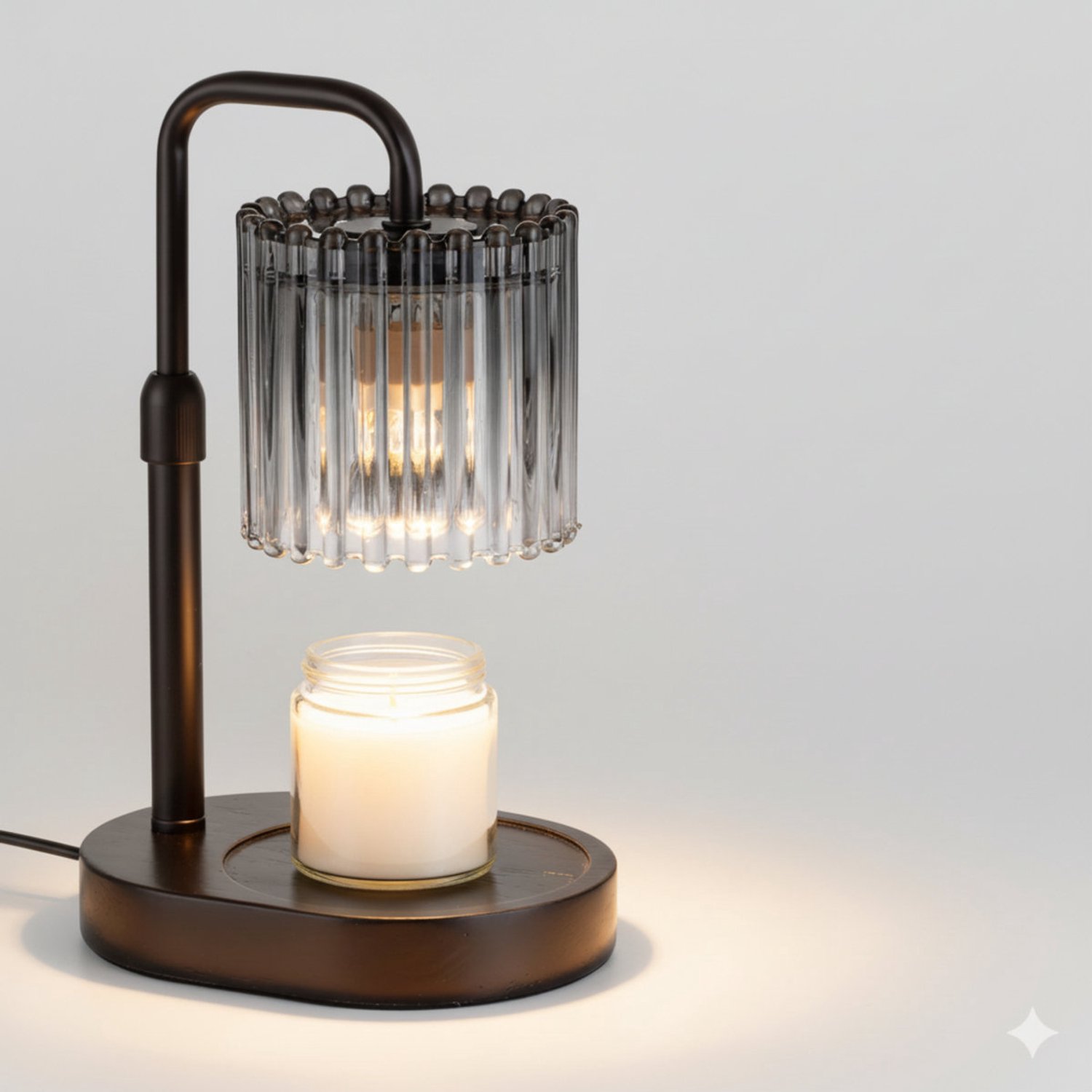 Tafellamp - Kaarsenwarmer Lamp met Timer en Dimmer - In Hoogte Verstelbaar - Voor Geurkaarsen - Inclusief 2 Lampen van 50W - 1 stuk