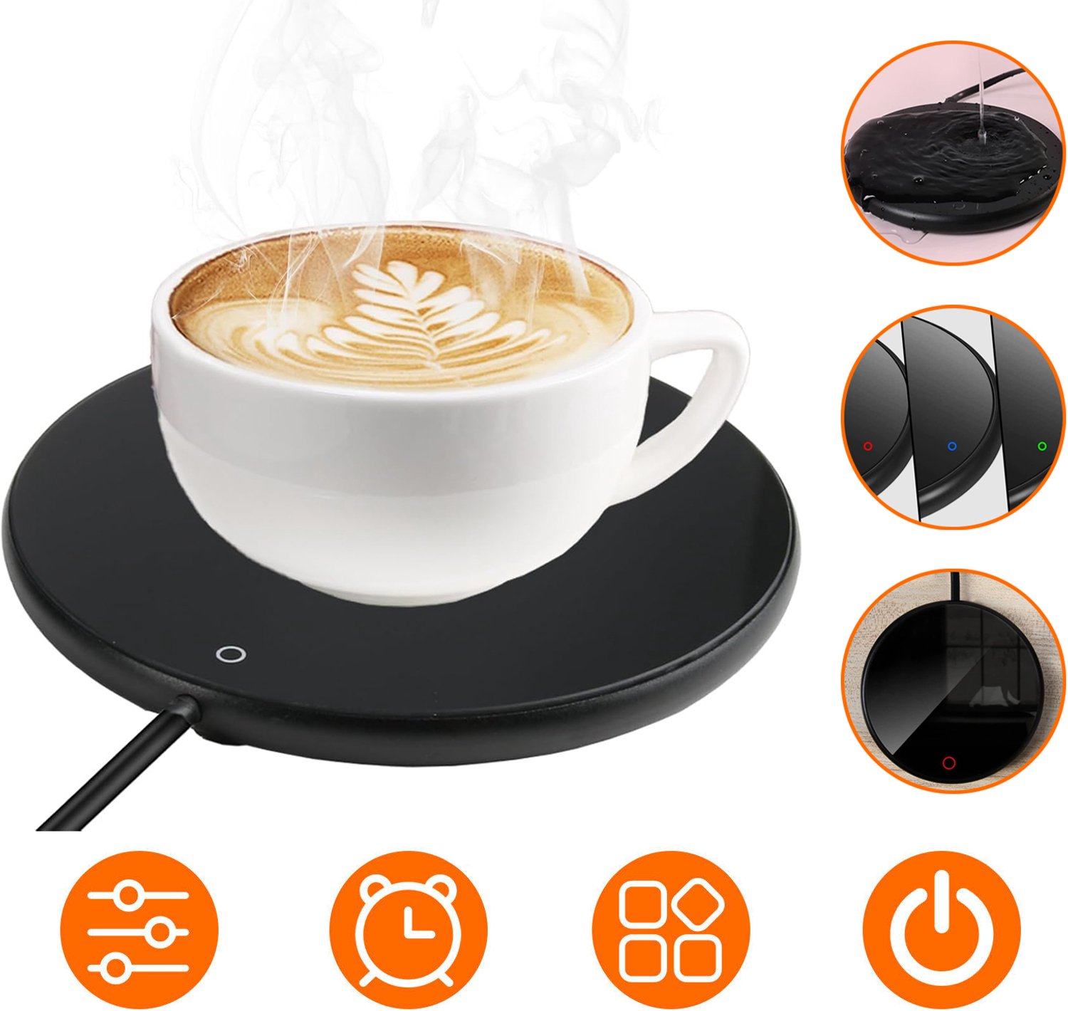 Koffiemok Warmer - Usb-Koffiekopjesverwarmer - Mok Verwarmingsplaat - Met Automatische Uitschakeling En 3 Temperatuurinstellingen