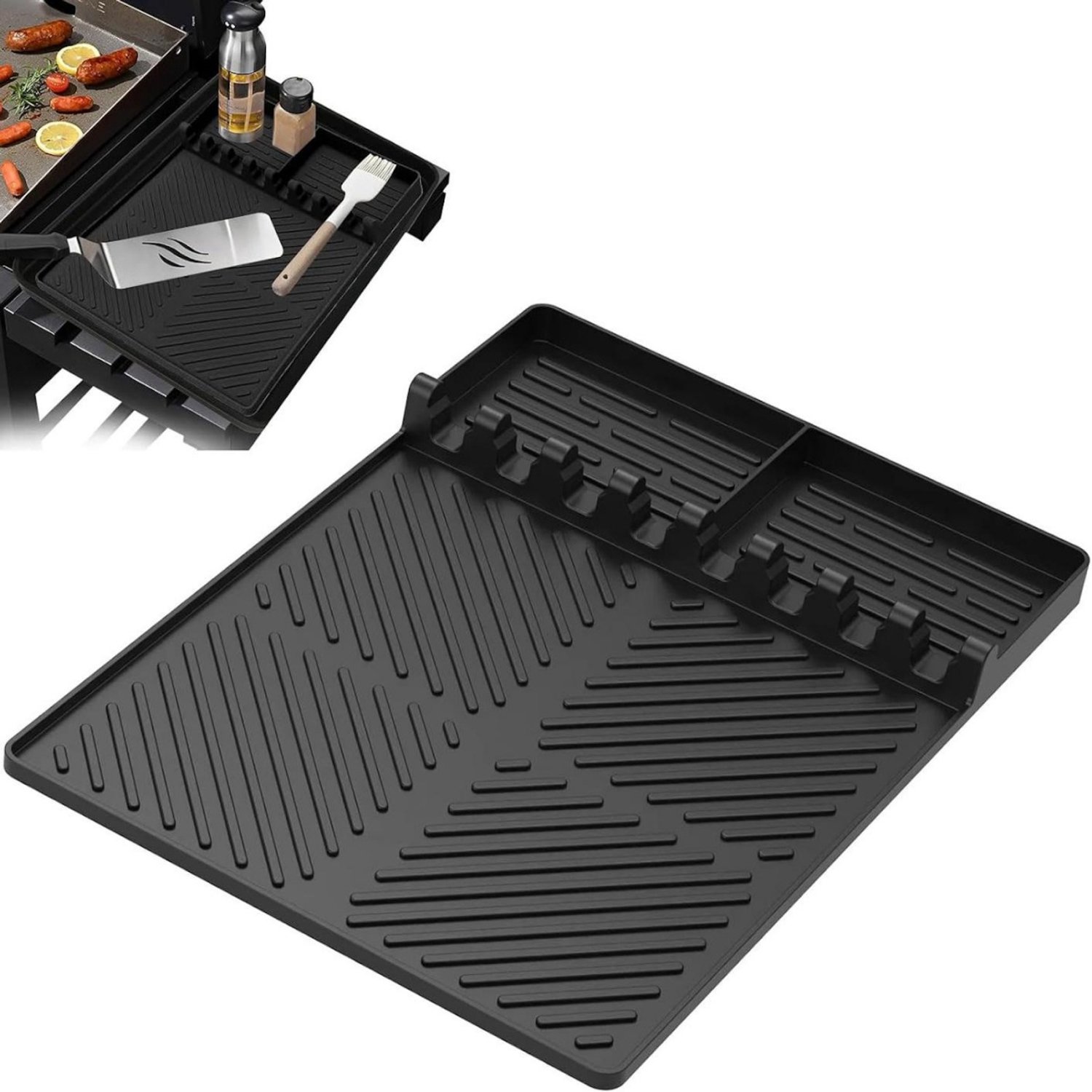 SSTRWGOOD Bakonderlegger - Siliconen Bakmat - 42,3x27,8x3,7cm - Vaatwasserbestendig, Antislip, Hittebestendig, Opbergbaar - Geschikt voor Keuken en Bakken
