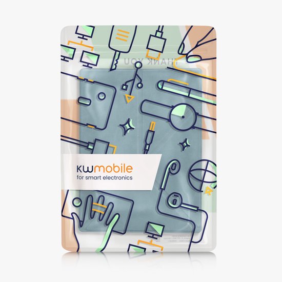 kwmobile e-reader hoesje geschikt voor Pocketbook InkPad One hoes - Ereader flip case met standaard - E reader cover van kunstleer - In petrol — afbeelding 4