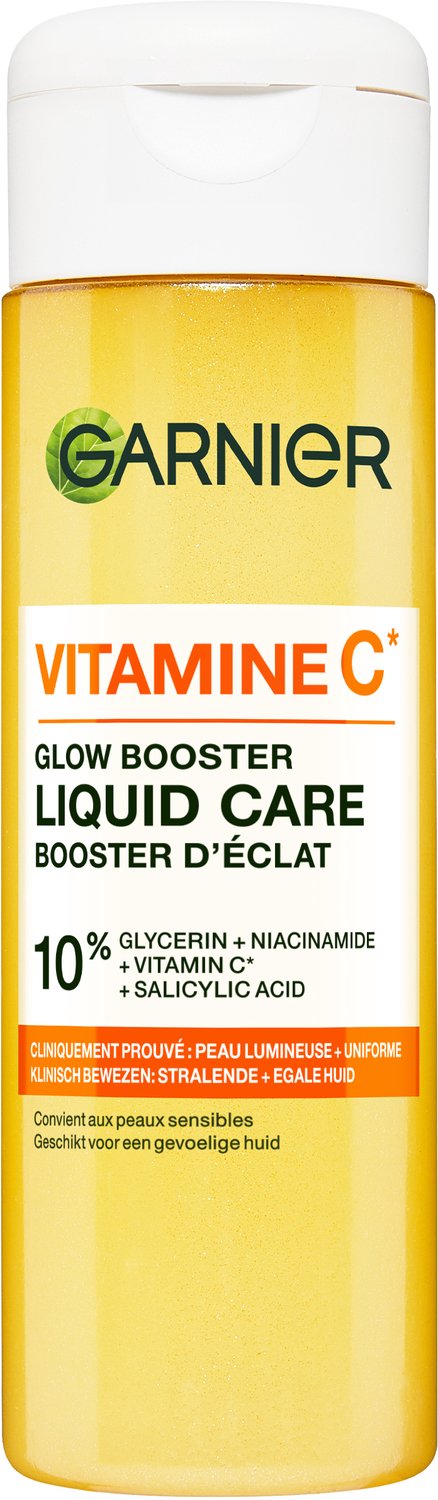 Garnier Vitamine C* Glow Booster Liquid Care - Met 10% [Glycerine, Niacinamide, Vitamine C* en Salicylzuur] - Voor een stralendere en egalere huid - 120 ml