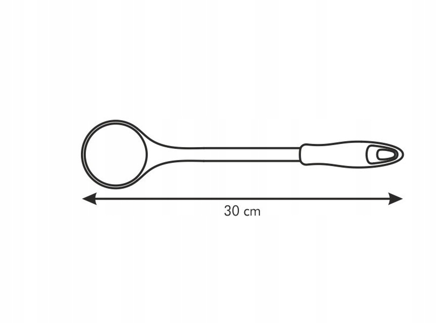 Tescoma Presto Wood Ronde Hout-Siliconen Opscheplepel - Antislip Handvat