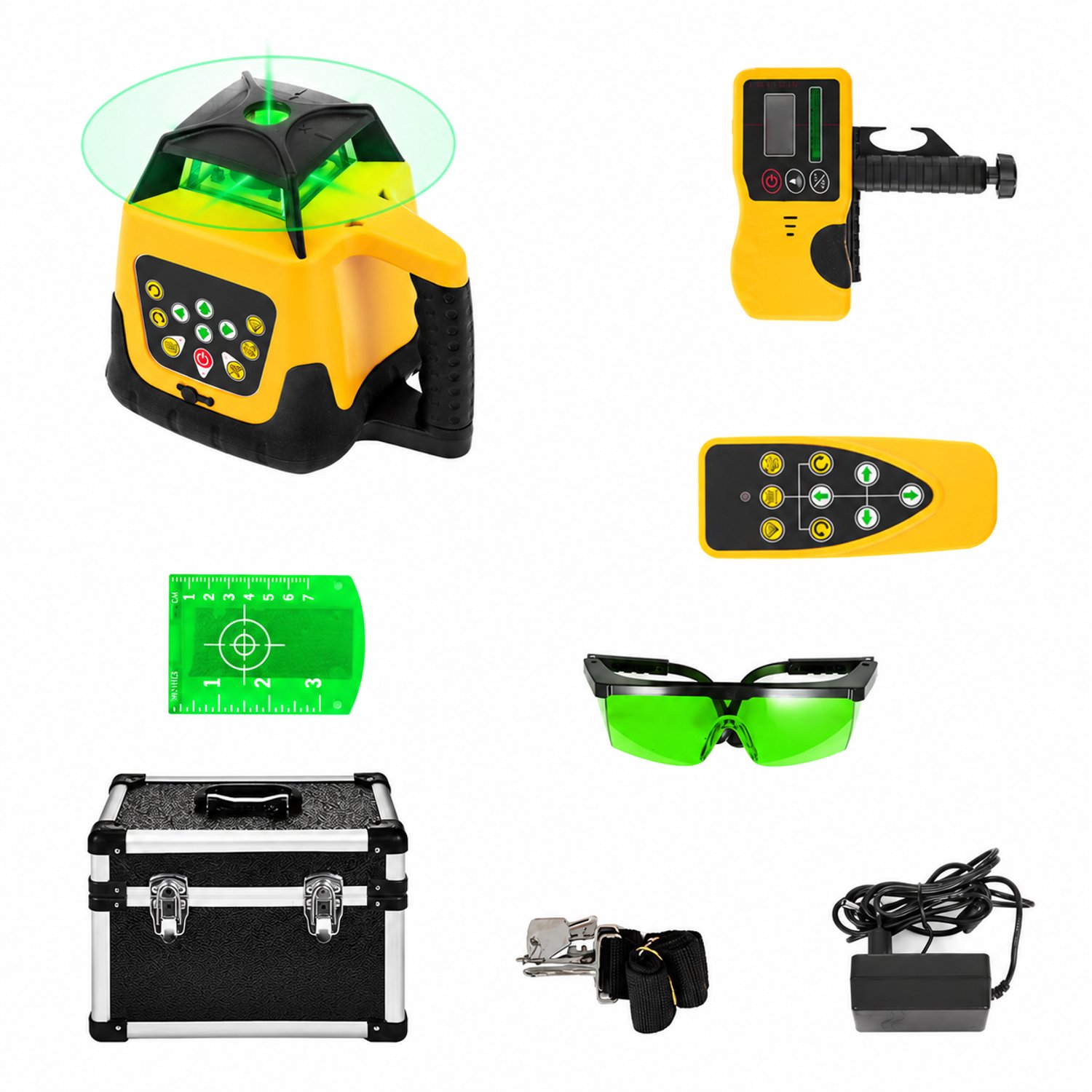 DeltaMerch - Laser Waterpas - Bouwlaser Roterend - 500 M bereik - Hoge nauwkeurigheid - Horizontaal & Verticaal - Zelfnivellerend