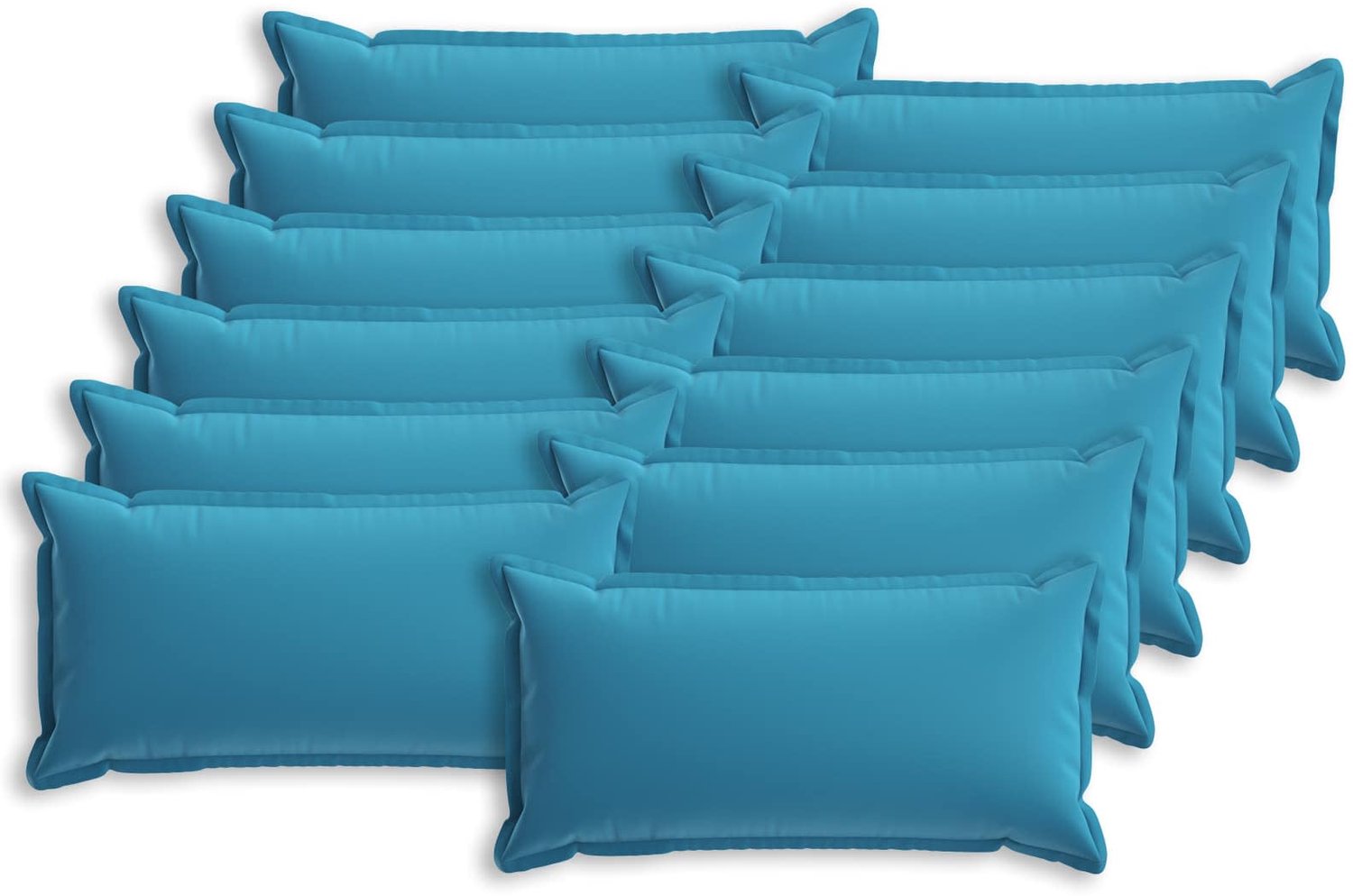 vidaXL Dekenkussen - 12 - st - HOUTEN - Lichtblauw - 40 - x - 80 - cm - Polyester